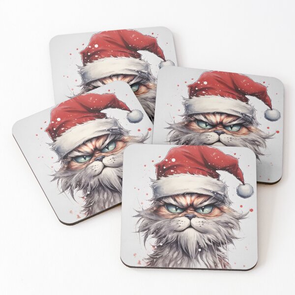 Item preview, Angry Santa Cat designed and sold by sstudioarts.