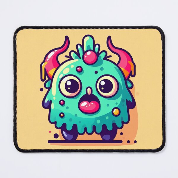 Item preview, Little green horned monster designed and sold by Yzertaa.