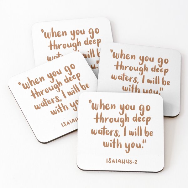 Item preview, When You Go Through Deep Waters I Will Be With You Christian Design designed and sold by kimicreativ.