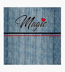 Magic Heart Stonewashed Denim Photographic Print