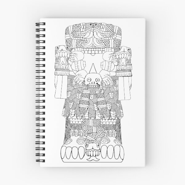 Item preview, Aztec Goddess Coatlicue - Black Outline designed and sold by kernowerno.
