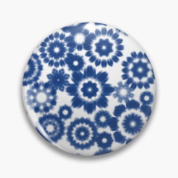 Item preview, delftware inspired blue and white flower pattern designed and sold by JJJJdoodles.