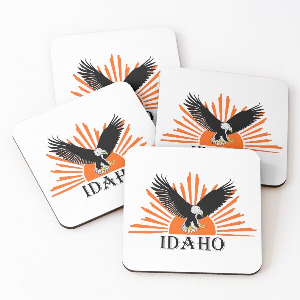 Item preview, Stunning Illustrated Idaho Eagle Retro Sunrise designed and sold by jglawson676.