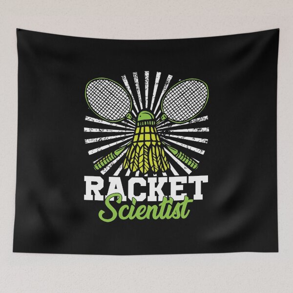 Artikelvorschau, Badminton Geschenk Federball Racket Scientist Badminton entworfen und verkauft von Lenny Stahl.