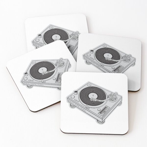 Item preview, Old School DJ Culture – Turntable Design (Black Lines + Light Gray Drop Shadow) Analog / Music designed and sold by analogdigitalvz.