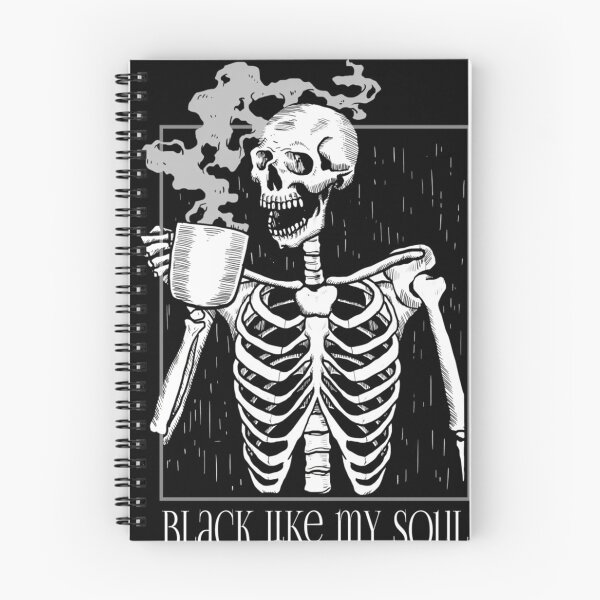 Item preview, Black Like My Soul - Skeleton Drinking Coffee  	 designed and sold by jbxmaiivd70.