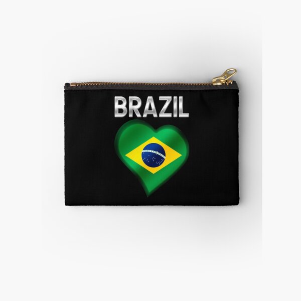 Item preview, Brazil - Brazilian Flag Heart & Text - Metallic designed and sold by Graphix.