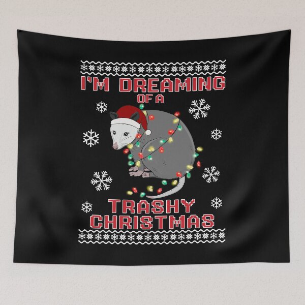 Item preview, Funny Ugly Christmas Sweater Possum I'm Dreaming of a Trashy Christmas designed and sold by PUFFYP.