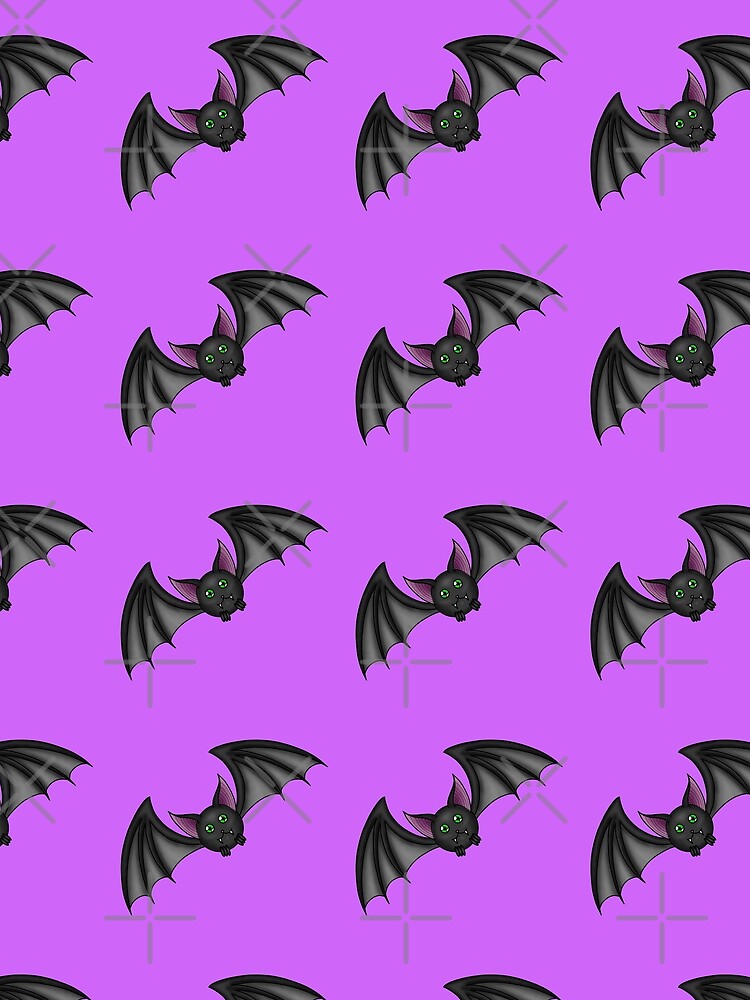 Thumbnail 3 of 3, Scarf, Cute Bat designed and sold by RayRayViolet.
