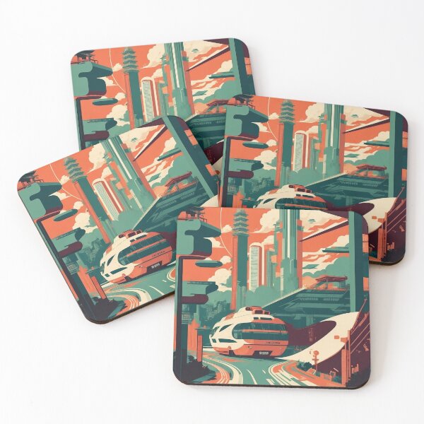 Item preview, Retro futuristic tokyo designed and sold by Uncanny-Art.