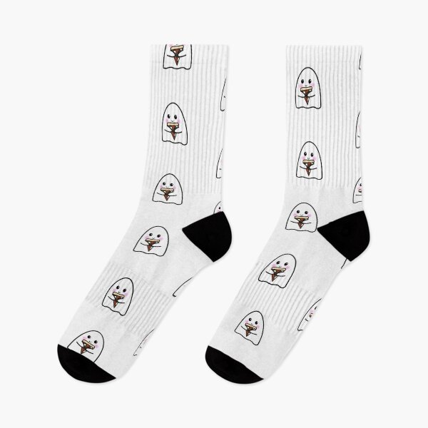 Item preview, Ghostie with pizza designed and sold by StickiesBySerra.