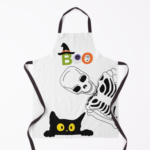 Item preview, Halloween: BOO! Skeleton Peek-A-Boo Scaring Black Cat designed and sold by TaraTs.