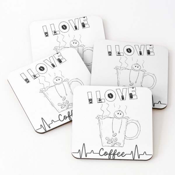 Item preview, I love coffee_ funny coffee designed and sold by OscarShoping.