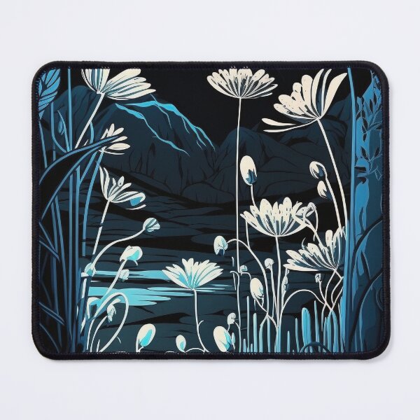 Item preview, Minimalist nature flowers at night  designed and sold by artra-shop.