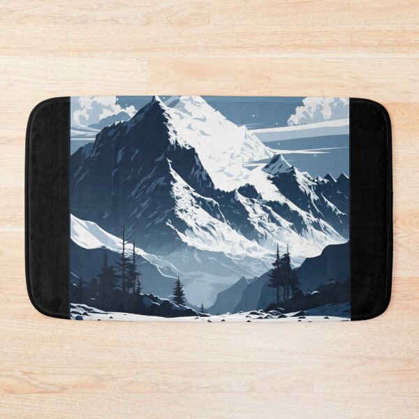 Item preview, Minimalist snow mountain at night  designed and sold by artra-shop.