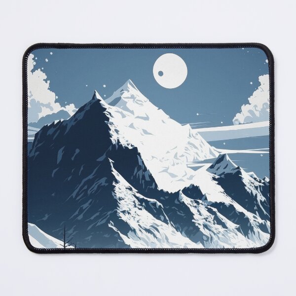 Item preview, Minimalist snow mountain at night  designed and sold by artra-shop.