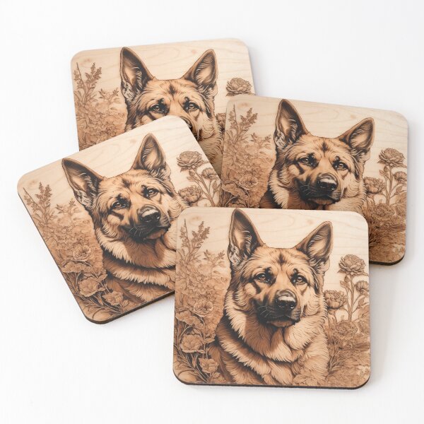 Item preview, German Shepherd: The Noble Grace of Wood (Pyro Pets Art - 012)  designed and sold by pyropetsart.