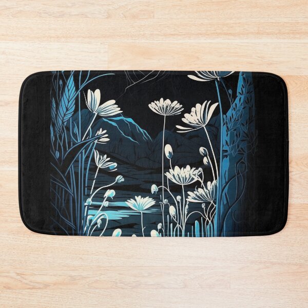 Item preview, Minimalist nature flowers at night  designed and sold by artra-shop.