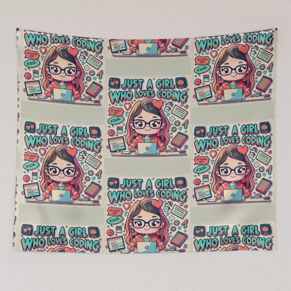 Item preview, Just A Girl Who Loves Coding Geek Coding Women designed and sold by ArtFromBeyond.