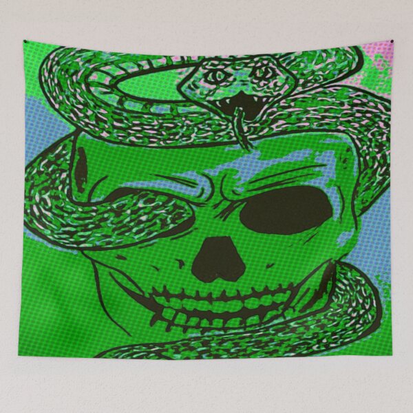 Item preview, Grunge Snake on a Skull designed and sold by gleefulme.