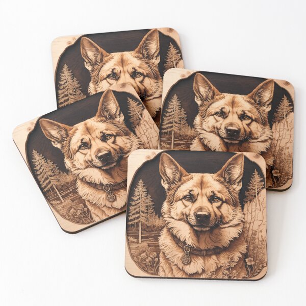 Item preview, German Shepherd: The Noble Grace of Wood (Pyro Pets Art - 013)  designed and sold by pyropetsart.