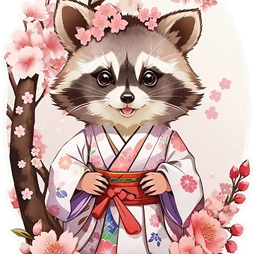 Artwork thumbnail, Geisha Racoon by LabZoidd
