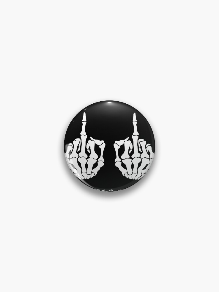 Fuck Off Middle Finger Brooch Pins Button Badges Decoration Hat