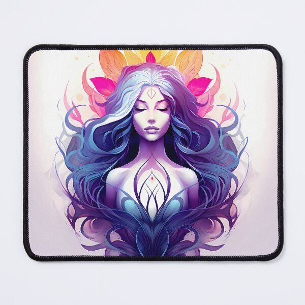 Item preview, Behold the crowned Yoni Goddess of Divine Feminine - spiritual art spirituality divine feminine well-being portrait illustration drawing designed and sold by LvSoulCreations.