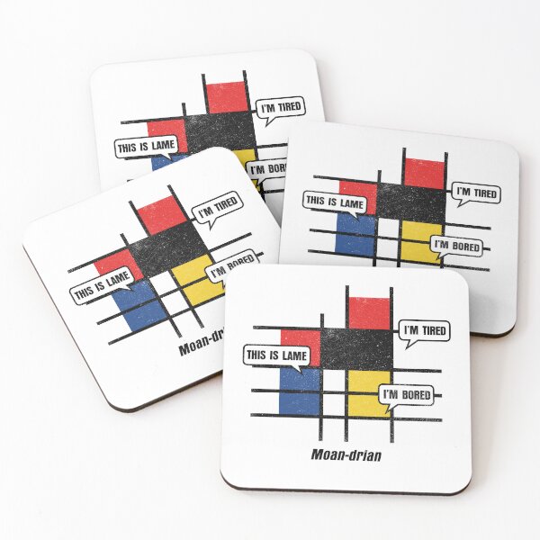Item preview, Moandrian, Mondrian abstract geometric cubism funny humor designed and sold by therocketman.