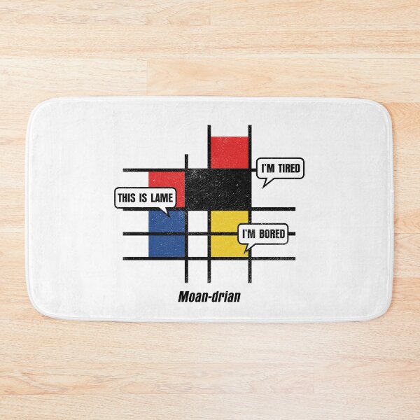 Item preview, Moandrian, Mondrian abstract geometric cubism funny humor designed and sold by therocketman.
