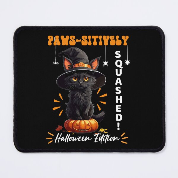 Item preview, Paws-sitively Squashed! - Cute Halloween Cat designed and sold by FlamingoVibes.