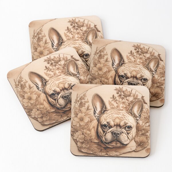 Item preview, French Bulldog: The Captivating Character of Wood (Pyro Pets Art - 015)  designed and sold by pyropetsart.
