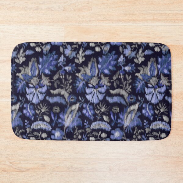 Item preview, Vintage floral ikat	blue designed and sold by Alessandro Remo Mazzoni Remotextiles.