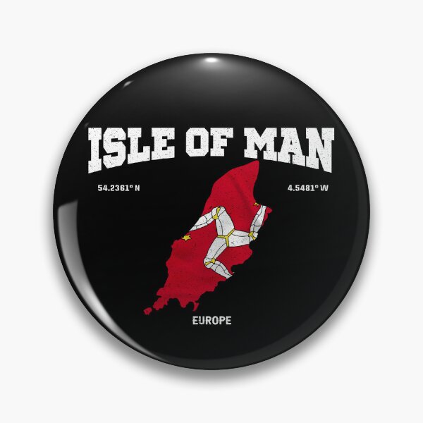 Item preview, Isle Of Man flag map, Isle Of Man coordinates designed and sold by Flag Outfit.
