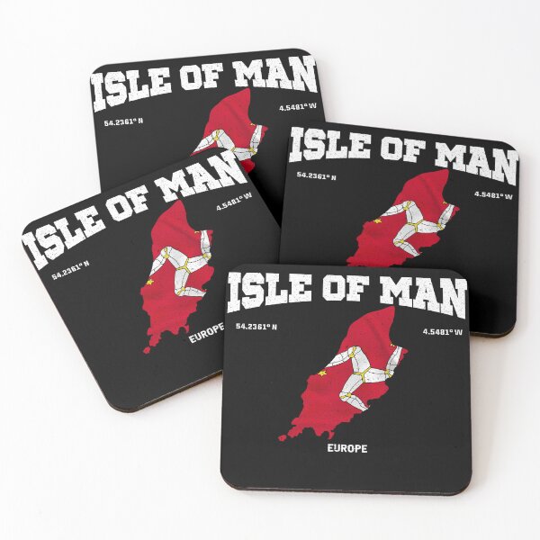 Item preview, Isle Of Man flag map, Isle Of Man coordinates designed and sold by Flag Outfit.