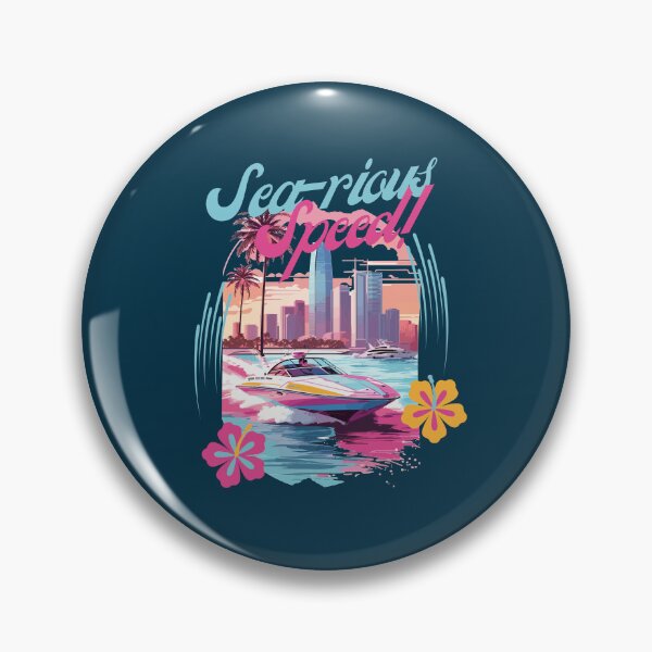 Item preview, Sea-rious Speed! - 80s Speedboat designed and sold by FlamingoVibes.