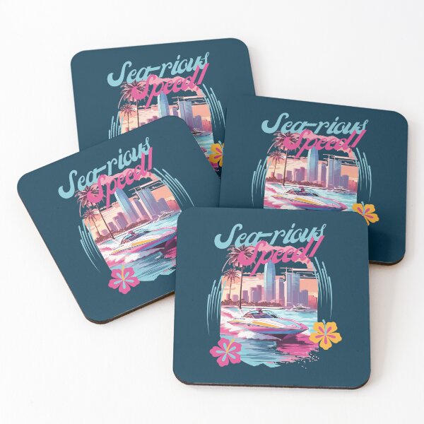 Item preview, Sea-rious Speed! - 80s Speedboat designed and sold by FlamingoVibes.