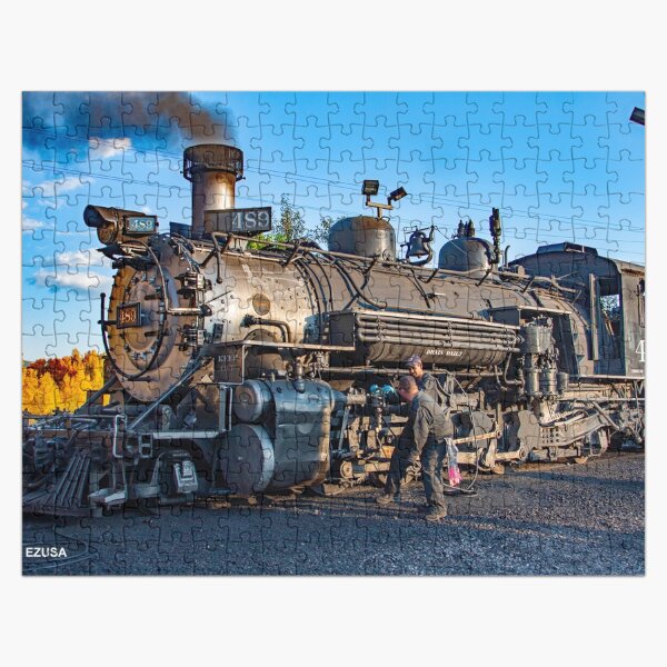 Item preview, Steam Train-Heavy Metal 1,000 Piece Jigsaw Puzzle Challenge ~ Comes In A Metal Gift/Storage Box. Also, It's “TIME” To Check Out The Matching 10.25” Wall Clock. designed and sold by MoreEZUSA-Here.