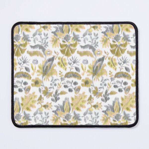 Item preview, Vintage floral ikat	yellow designed and sold by Alessandro Remo Mazzoni Remotextiles.