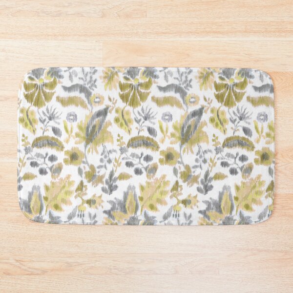 Item preview, Vintage floral ikat	yellow designed and sold by Alessandro Remo Mazzoni Remotextiles.