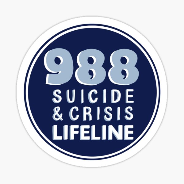 Item preview, 988 Suicide and Crisis Lifeline, counselor, therapist, social work, lcsw, lmft, mental health, positivity designed and sold by hambydesign.