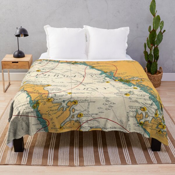 Item preview, Vintage Map of Georgian Bay and Lake Huron, Ontario, Canada designed and sold by Gin Neko.