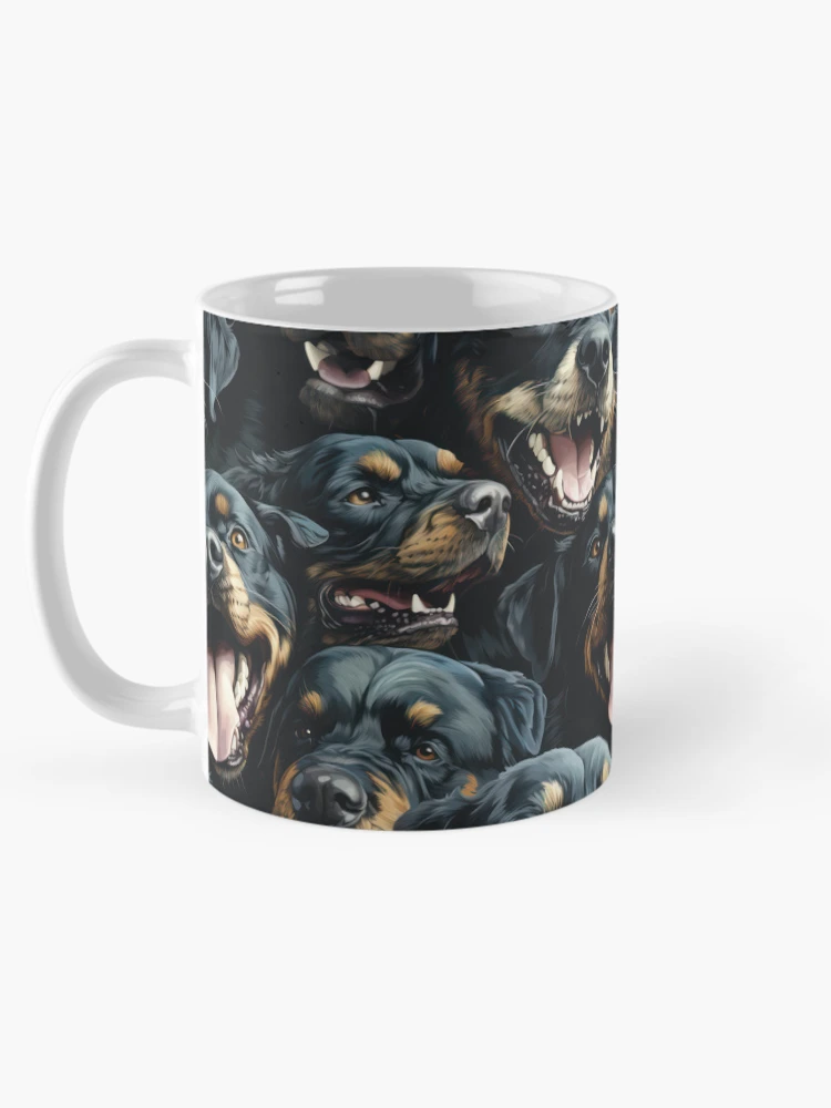 Thumbnail 5 of 6, Coffee Mug, Rowdy Rottweilers designed and sold by PatternCabinet-.