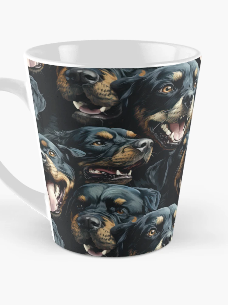 Thumbnail 3 of 4, Coffee Mug, Rowdy Rottweilers designed and sold by PatternCabinet-.
