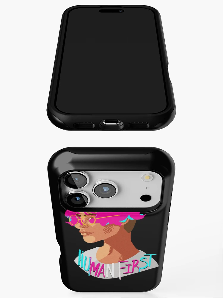 Thumbnail 3 of 4, iPhone Case, Human First designed and sold by ArtByAstrocraft.
