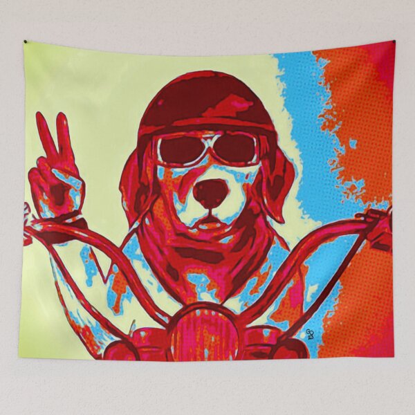 Item preview, Cool Dog on Motorcycle designed and sold by gleefulme.