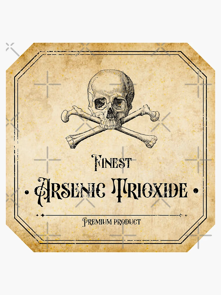 Poison label - Arsenic Trioxide - Bottle