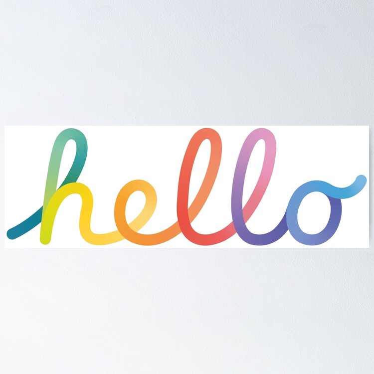 Apple "hello" logotype lettering design Sticker