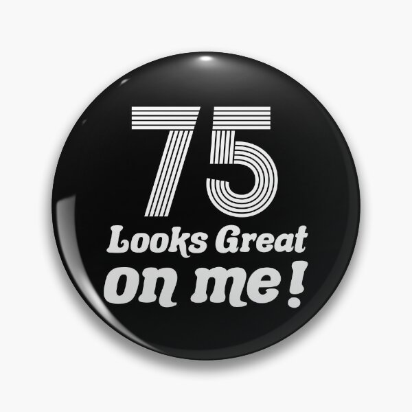Item preview, Funny Vintage 75th Birthday (B&W) designed and sold by thepixelgarden.