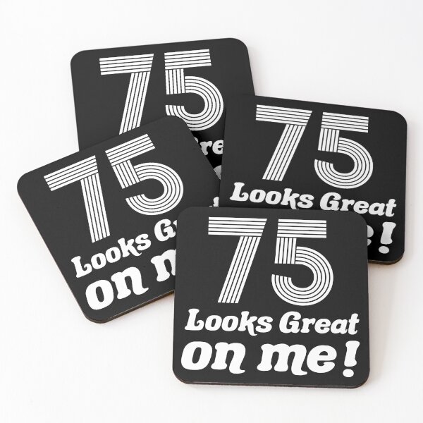 Item preview, Funny Vintage 75th Birthday (B&W) designed and sold by thepixelgarden.